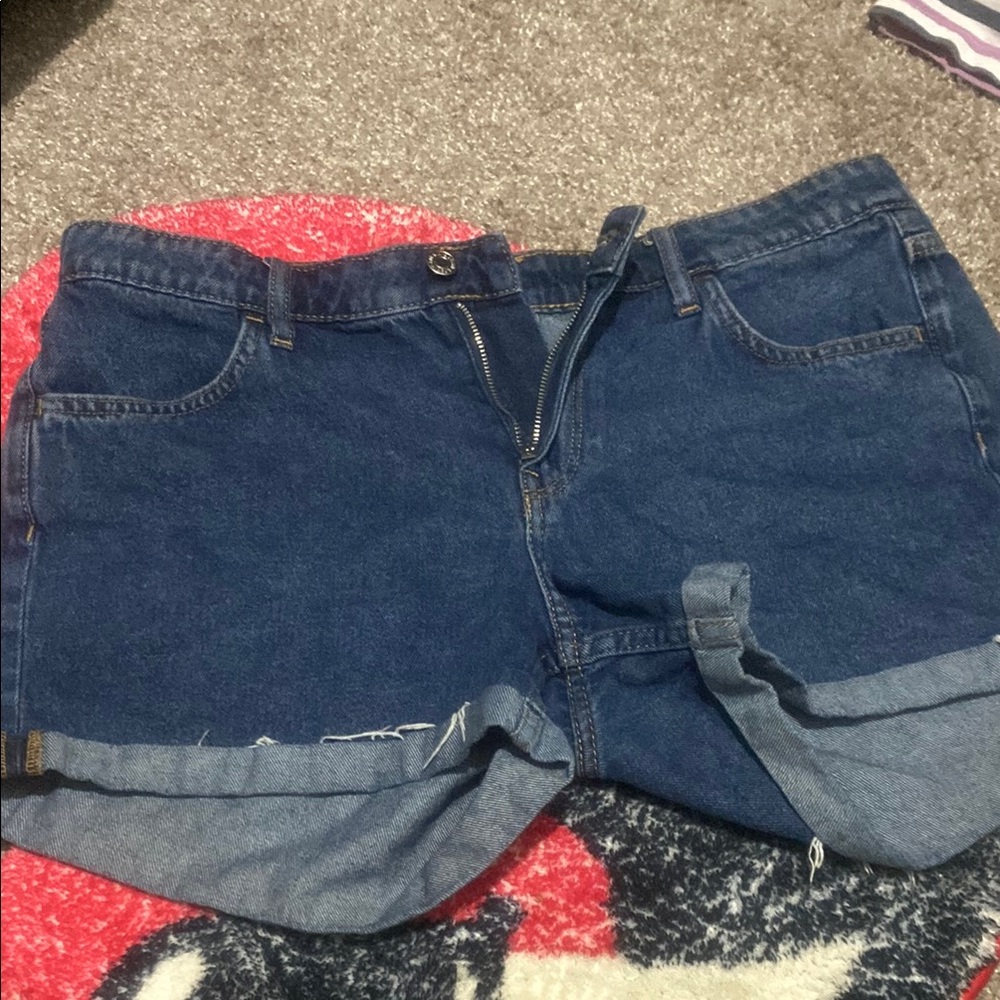 Dark Blue Denim Shorts
